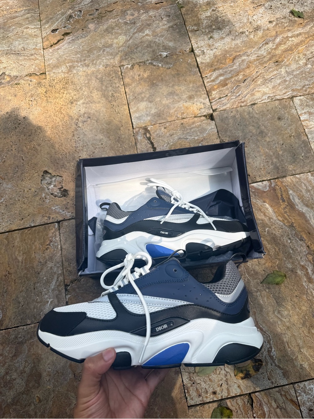 Dior Men’s B22 Navy, White & Gray Sneakers